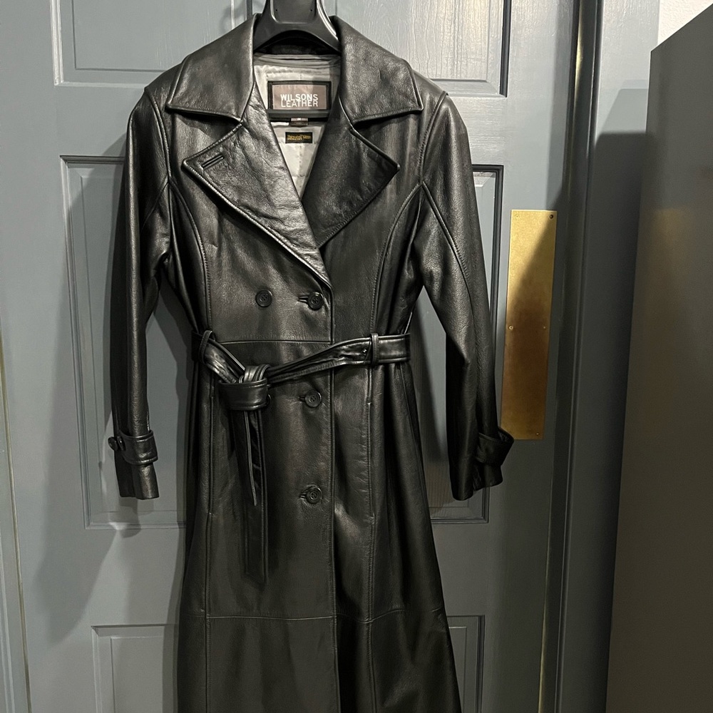 1990’s Wilson’s Leather trench coat